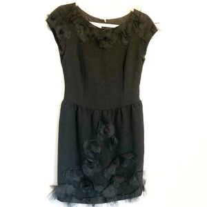 MOSCHINO CHEAP CHIC BLACK WOOL SHEATH COCKTAIL DRESS S